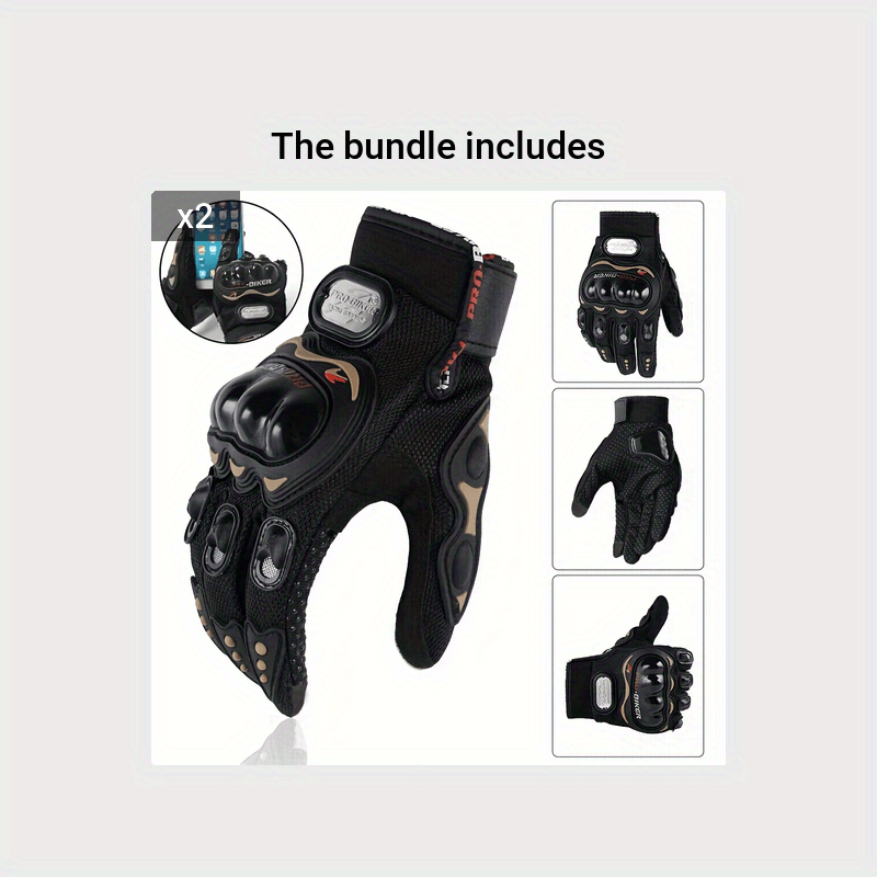 Suitable For Motorcycles, Road Bikes, Off-road Motorcycles, Spring, Summer, Autumn, And Winter Unisex Finger Touch Screen Gloves For Men And Women, Breathable Cycling Gloves, Motorcycle Gloves, Bicycle Gloves.