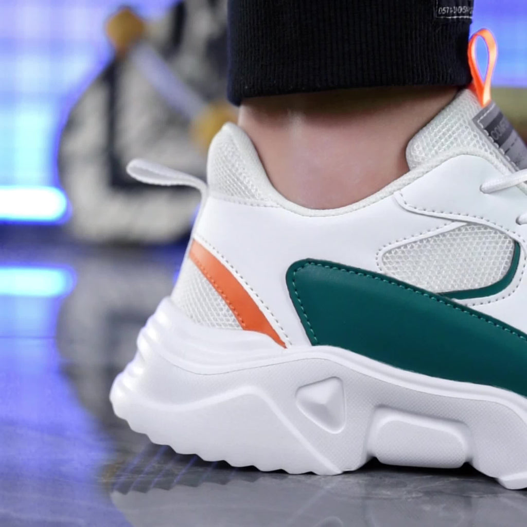 Men's Fashion Platform Sneakers - Casual Athletic Dad Shoes, Height-Increasing Breathable Mesh, Anti-Slip EVA Sole, Suitable for Running and Outdoor Activities, Thick-Soled Walking Shoes