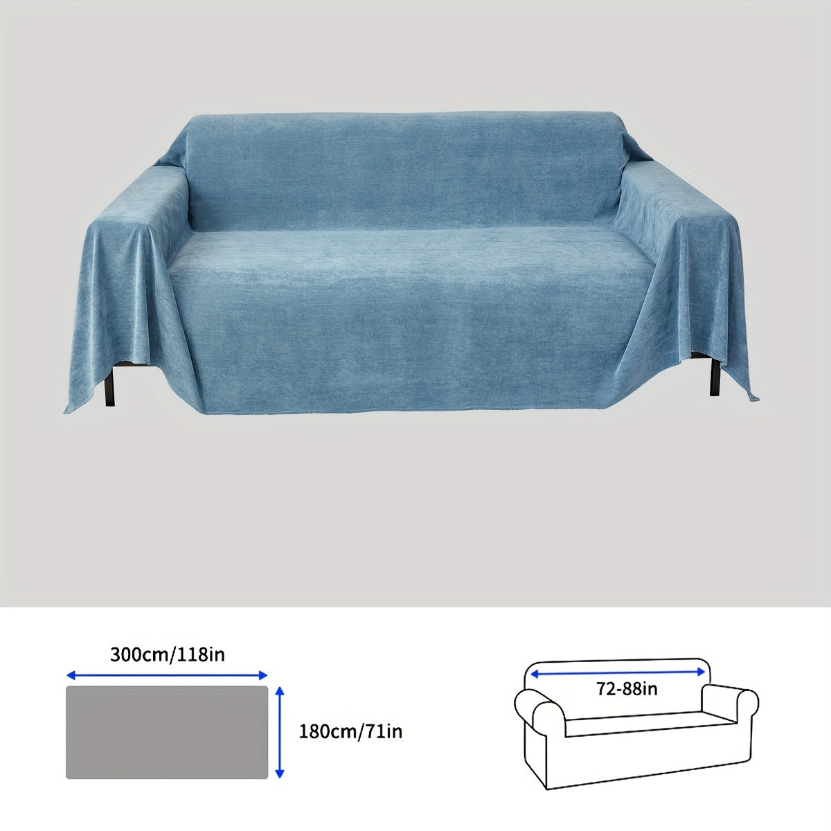 1pc solid color sofa cover, pet-proof scratch-resistant modern sofa protector for all-season use in bedroom, office, living room, and home decor