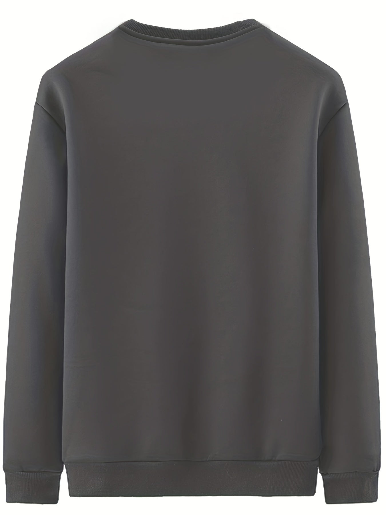 New Men's Casual Fashionable Solid Color Crew Neck Sweatshirts For Autumn And Winter