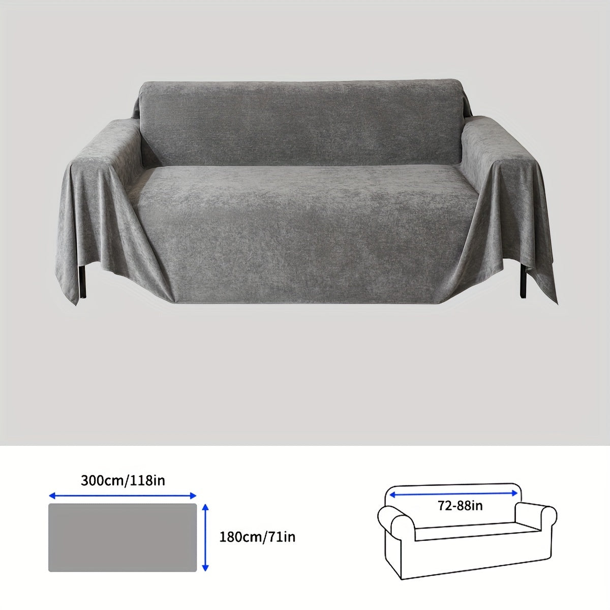 1pc solid color sofa cover, pet-proof scratch-resistant modern sofa protector for all-season use in bedroom, office, living room, and home decor