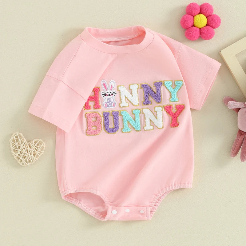 Toddler Girls Floral Print Ruffle Sleeve Romper Round Neck Button Closure Jumpsuit Summer Outfit for Baby Girls