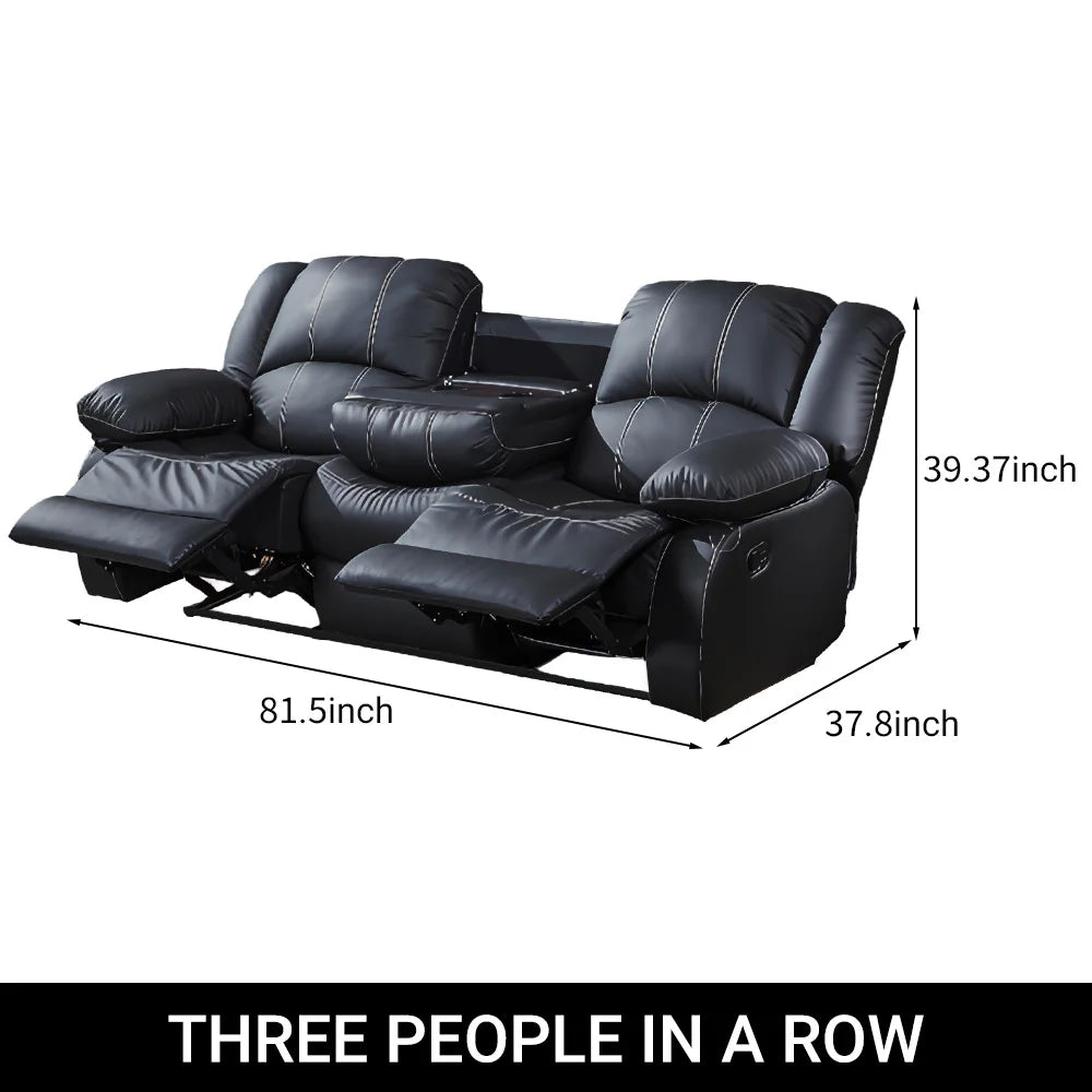 Power Loveseat Recliner Sofa Theater Seating Zero Gravity Console Electric Recliner RV Sofa with Storage Side Living Room