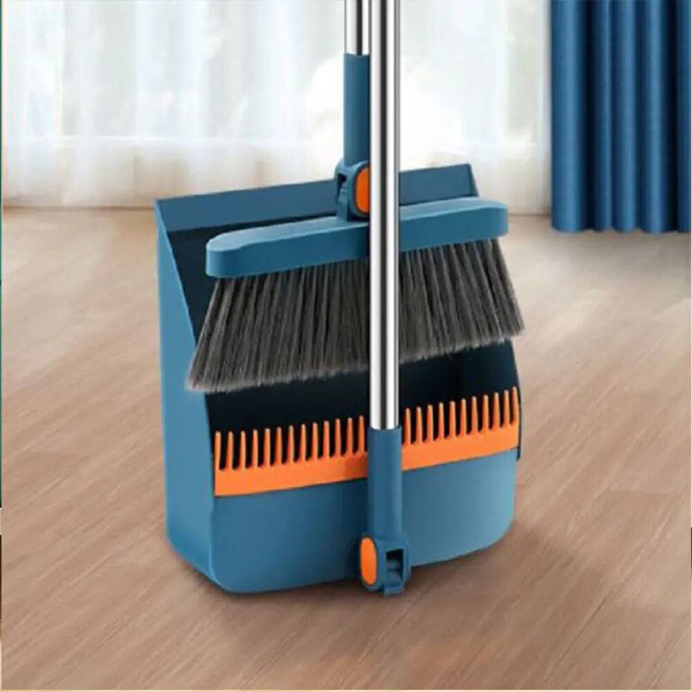Brush Shovel Broom And Dustpan Combination Set Household Cleaning Tools Non-Stick Hair Dry Wet Dual-Use Broom Folding Set