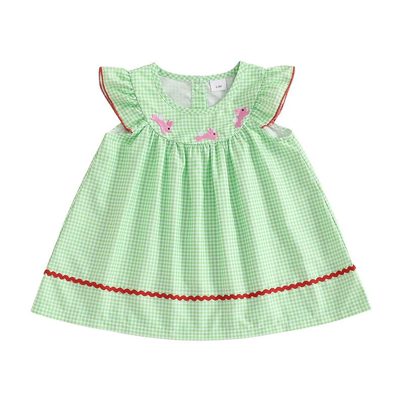 Toddler Girl Floral Print Ruffle Sleeve Dress Round Neck A-line Princess Dress for Birthday Party and Playdates