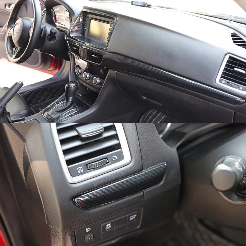 For Mazada 6 Atenza Car Steering Wheel Gear Shift Lever Panel Cover Decorative Sticker Plastic Interior Modification Accessories