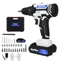 45Nm Cordless Drill Screwdriver with 21V 1.5Ah Battery and Charger, 25+1 Torque, 2700RPM 2 Speed, 29 PCS Accessories, Carry Case