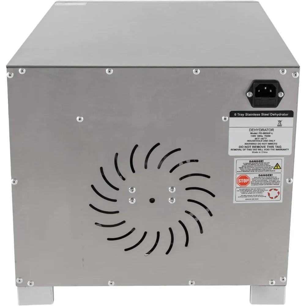 Food Dehydrator Stainless Steel Dehydrator Machine with 24H Adjustable Digital Timer and LED Display Screen Food Dryer Machine