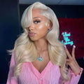13x6 Loose Body Wave Blonde 613 HD Lace Frontal Wigs Human Hair Colored 100% Brazilian 30 Inch Choice For Women Cheap On Sale