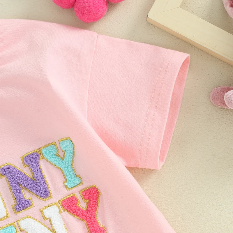 Toddler Girls Floral Print Ruffle Sleeve Romper Round Neck Button Closure Jumpsuit Summer Outfit for Baby Girls