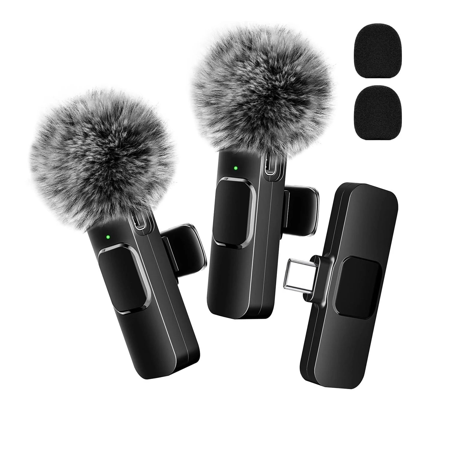 K60 Wireless Lavalier Microphone Audio Video Recording Mini Mic For iPhone Android Laptop Live Gaming Mobile Phone Microphone