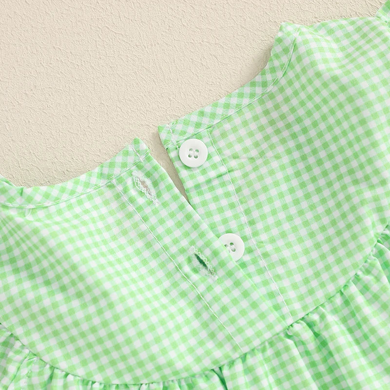 Toddler Girl Floral Print Ruffle Sleeve Dress Round Neck A-line Princess Dress for Birthday Party and Playdates