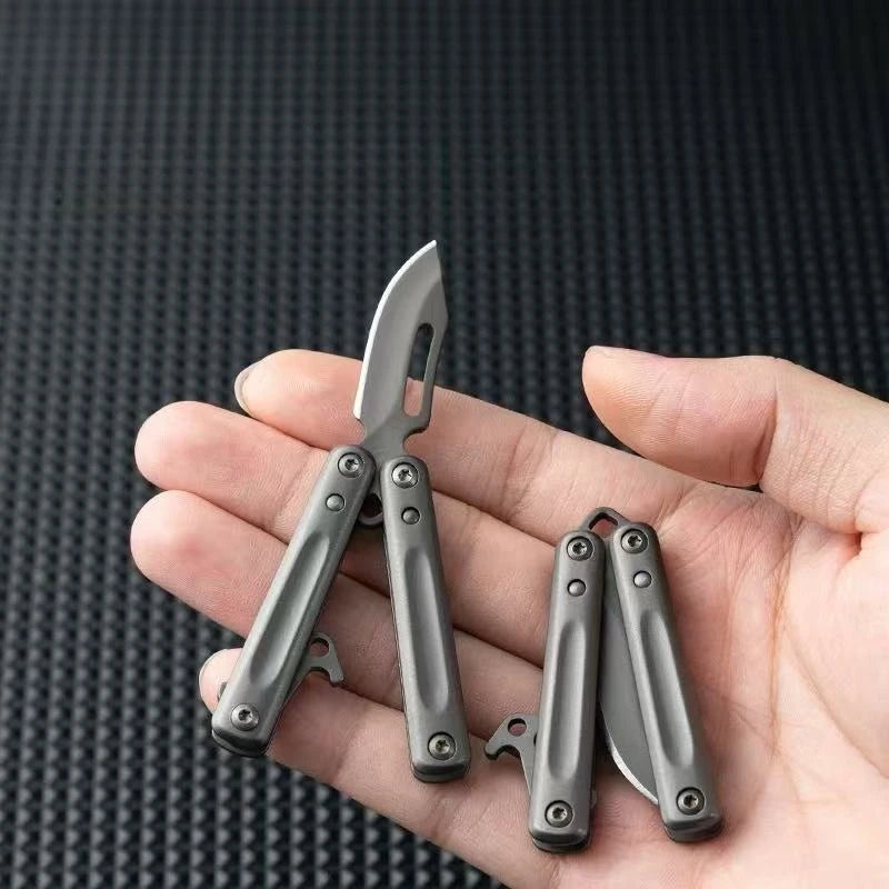 Mini Stainless steel Folding knife Portable Keychain Small Knife Sharp Fruit knife, Unboxing and Bottle Opener Tools