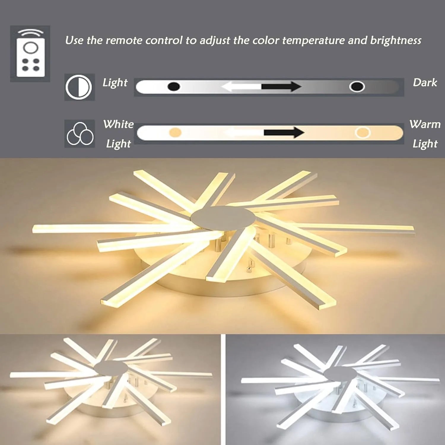 12 Head New Nordic Fireworks LED Chandelier Indoor Lighting Lamps White Tree Branch Iron Decoration Luster Ceiling Light