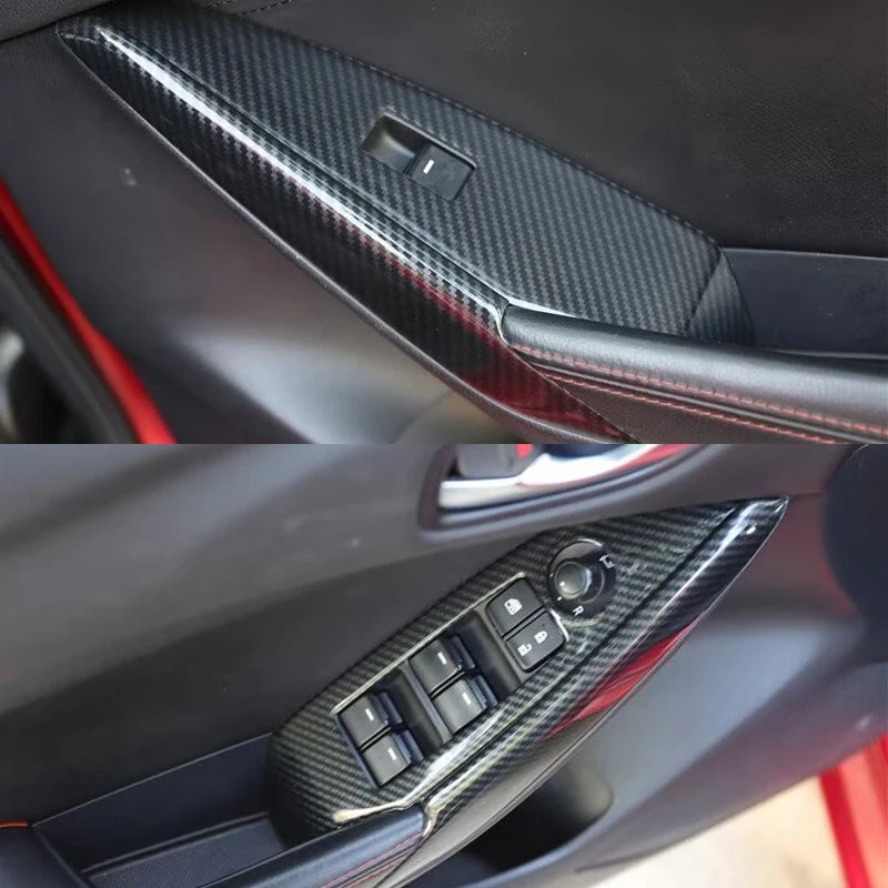 For Mazada 6 Atenza Car Steering Wheel Gear Shift Lever Panel Cover Decorative Sticker Plastic Interior Modification Accessories