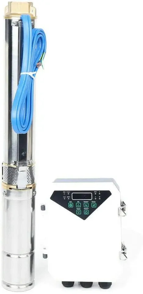 3" Solar Deep Well Submersible Pump 48V 400W DC Submersible Solar Water Pump Farm Irrigation+MPPT Controller Kit