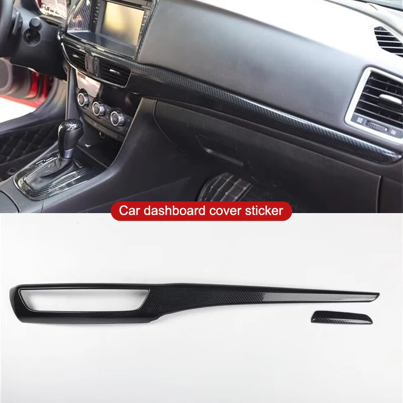 For Mazada 6 Atenza Car Steering Wheel Gear Shift Lever Panel Cover Decorative Sticker Plastic Interior Modification Accessories