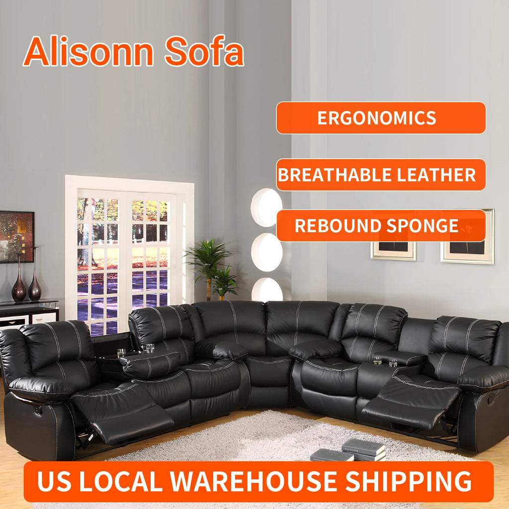 Power Loveseat Recliner Sofa Theater Seating Zero Gravity Console Electric Recliner RV Sofa with Storage Side Living Room