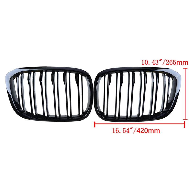 Front Kidney Grille For BMW X3 X4 G01 G02 G08 Single/Dual Line Gloss Black Bumper Racing Grills 2018-2020 Car Accessories