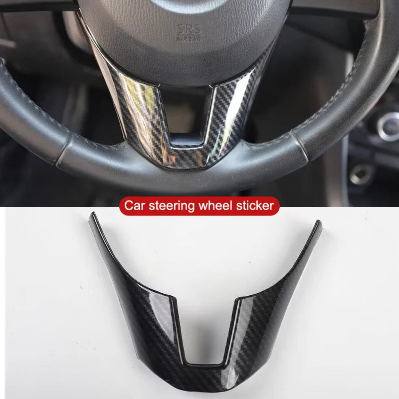 For Mazada 6 Atenza Car Steering Wheel Gear Shift Lever Panel Cover Decorative Sticker Plastic Interior Modification Accessories