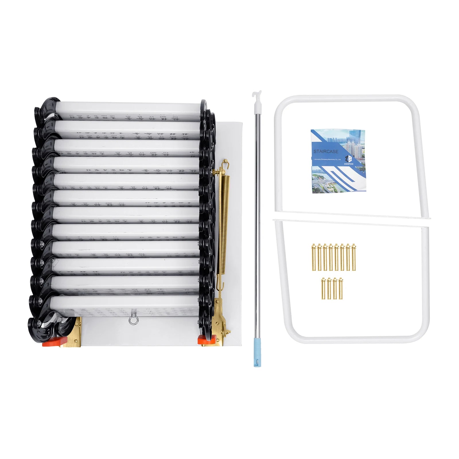 Folding Ladder Wall Mounted  Loft Ladder Building and Decorative House Attic Extension Ladder Alloy