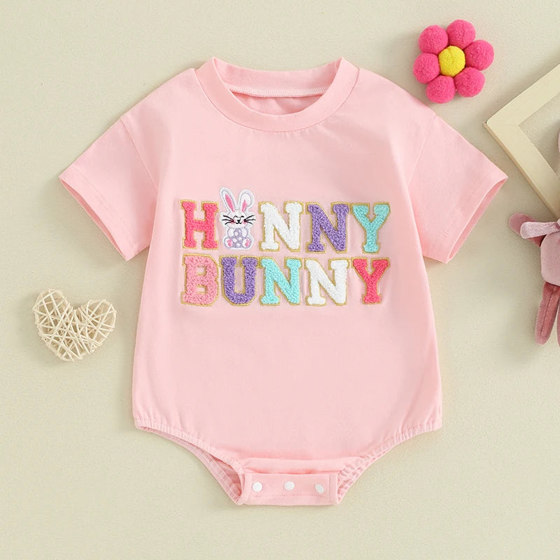 Toddler Girls Floral Print Ruffle Sleeve Romper Round Neck Button Closure Jumpsuit Summer Outfit for Baby Girls