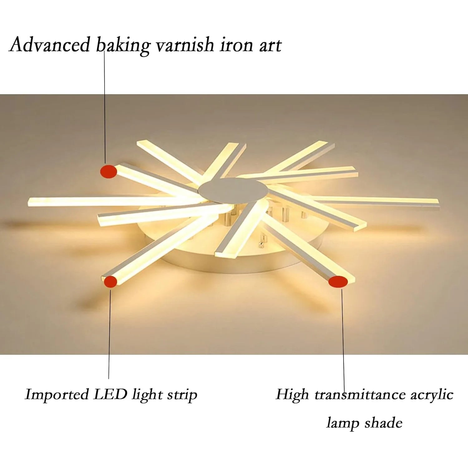 12 Head New Nordic Fireworks LED Chandelier Indoor Lighting Lamps White Tree Branch Iron Decoration Luster Ceiling Light