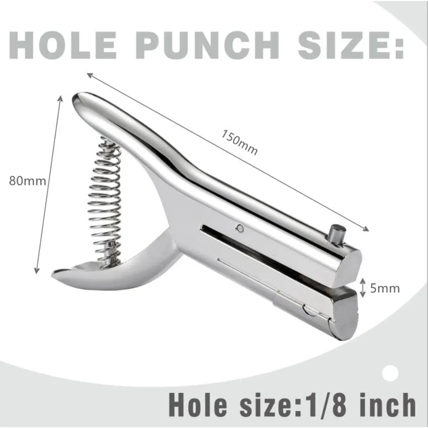 1/8 inch hole punch, single hole punch Heavy duty hole punch