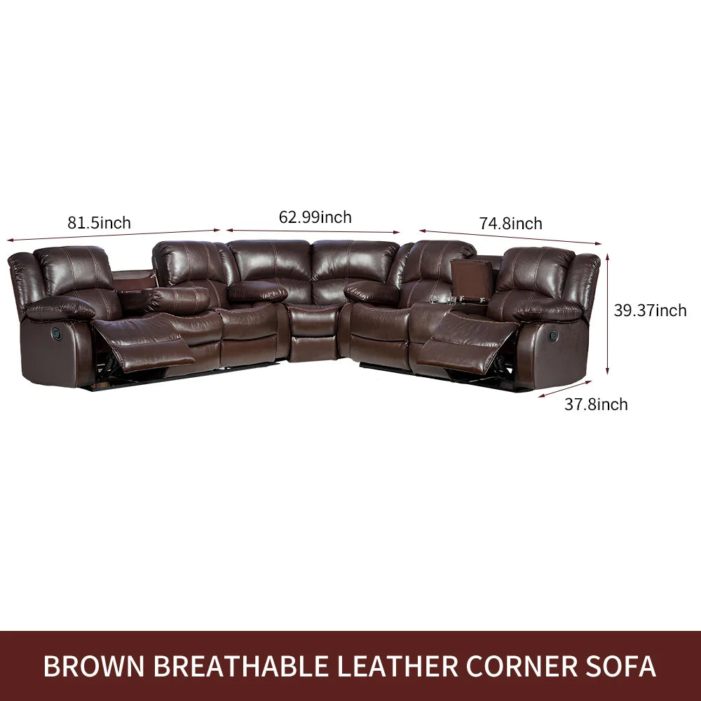 Power Loveseat Recliner Sofa Theater Seating Zero Gravity Console Electric Recliner RV Sofa with Storage Side Living Room