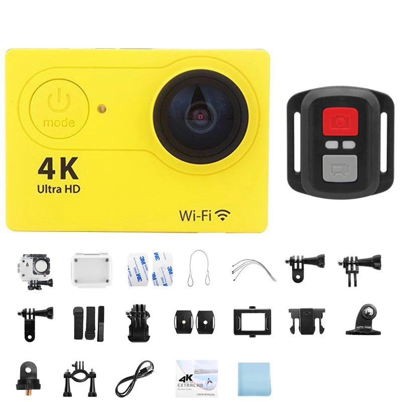 Ultra HD 4K Action Camera 1080P/30FPS 2.0 inch Screen WiFi Remote Control Mini Cameras Waterproof DV Helmet Go Sport Camera Pro