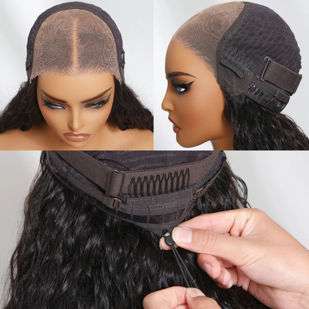 UNice Black Cherry Layered Cut Straight Wig 7x5 Lace Pre Cut Pre Bleached Glueless Wig Human Hair 180% Density