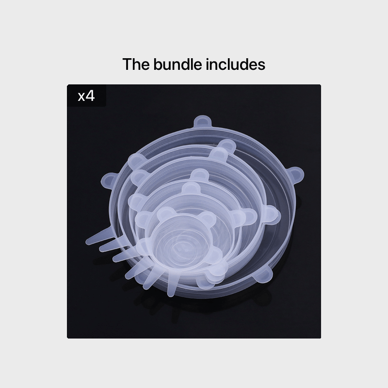 6pcs Reusable Silicone Lid Lids Compatible for Bowls, Plates, Pots & Pans - Multi-Size Dishwasher & Fridge Safe Food Storage Covers, Durable -Fit Lid Fits Most Containers