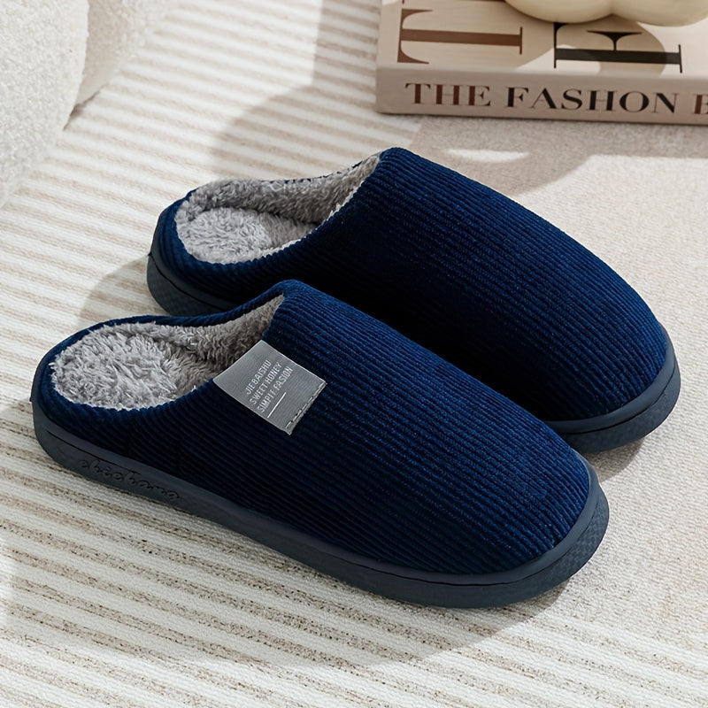Couple's Warm Slippers for Women, Home Use in Spring, Autumn, and Winter, Non-Slip Thick-Soled Indoor Plush Slippers for Men and Women, Women Shoes